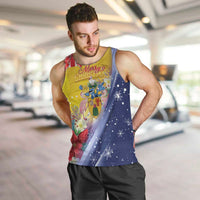 Turks And Caicos Islands Christmas Men Tank Top Coquette Bow With Coat Of Arms - Wonder Print Shop