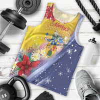 Turks And Caicos Islands Christmas Men Tank Top Coquette Bow With Coat Of Arms - Wonder Print Shop