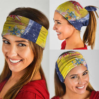 Turks And Caicos Islands Christmas Neck Gaiter Coquette Bow With Coat Of Arms - Wonder Print Shop