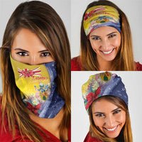 Turks And Caicos Islands Christmas Neck Gaiter Coquette Bow With Coat Of Arms - Wonder Print Shop