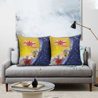Turks And Caicos Islands Christmas Pillow Cover Coquette Bow With Coat Of Arms - Wonder Print Shop