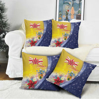 Turks And Caicos Islands Christmas Pillow Cover Coquette Bow With Coat Of Arms - Wonder Print Shop
