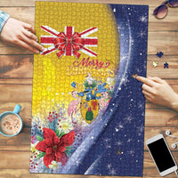 Turks And Caicos Islands Christmas Puzzle Coquette Bow With Coat Of Arms - Wonder Print Shop