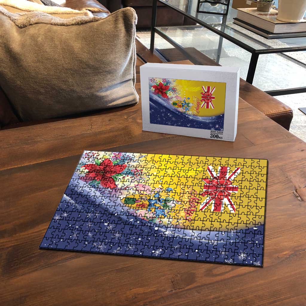 Turks And Caicos Islands Christmas Puzzle Coquette Bow With Coat Of Arms - Wonder Print Shop