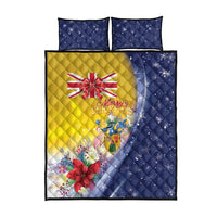 Turks And Caicos Islands Christmas Quilt Bed Set Coquette Bow With Coat Of Arms - Wonder Print Shop
