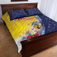 Turks And Caicos Islands Christmas Quilt Bed Set Coquette Bow With Coat Of Arms - Wonder Print Shop