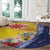 Turks And Caicos Islands Christmas Round Carpet Coquette Bow With Coat Of Arms - Wonder Print Shop