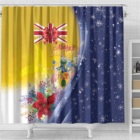 Turks And Caicos Islands Christmas Shower Curtain Coquette Bow With Coat Of Arms - Wonder Print Shop