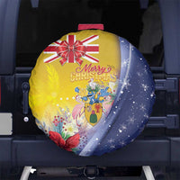 Turks And Caicos Islands Christmas Spare Tire Cover Coquette Bow With Coat Of Arms - Wonder Print Shop