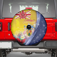 Turks And Caicos Islands Christmas Spare Tire Cover Coquette Bow With Coat Of Arms - Wonder Print Shop