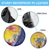 Turks And Caicos Islands Christmas Spare Tire Cover Coquette Bow With Coat Of Arms - Wonder Print Shop