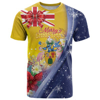 Turks And Caicos Islands Christmas T Shirt Coquette Bow With Coat Of Arms - Wonder Print Shop