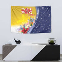 Turks And Caicos Islands Christmas Tapestry Coquette Bow With Coat Of Arms - Wonder Print Shop