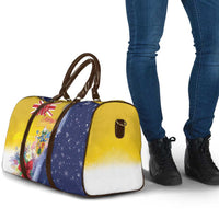 Turks And Caicos Islands Christmas Travel Bag Coquette Bow With Coat Of Arms - Wonder Print Shop