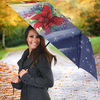 Turks And Caicos Islands Christmas Umbrella Coquette Bow With Coat Of Arms - Wonder Print Shop