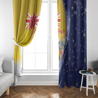 Turks And Caicos Islands Christmas Window Curtain Coquette Bow With Coat Of Arms - Wonder Print Shop