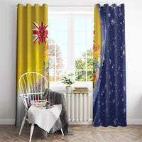 Turks And Caicos Islands Christmas Window Curtain Coquette Bow With Coat Of Arms - Wonder Print Shop