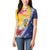 Turks And Caicos Islands Christmas Women Polo Shirt Coquette Bow With Coat Of Arms - Wonder Print Shop