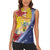 Turks And Caicos Islands Christmas Women Sleeveless Polo Shirt Coquette Bow With Coat Of Arms - Wonder Print Shop