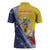 Turks And Caicos Islands Christmas Zipper Polo Shirt Coquette Bow With Coat Of Arms - Wonder Print Shop