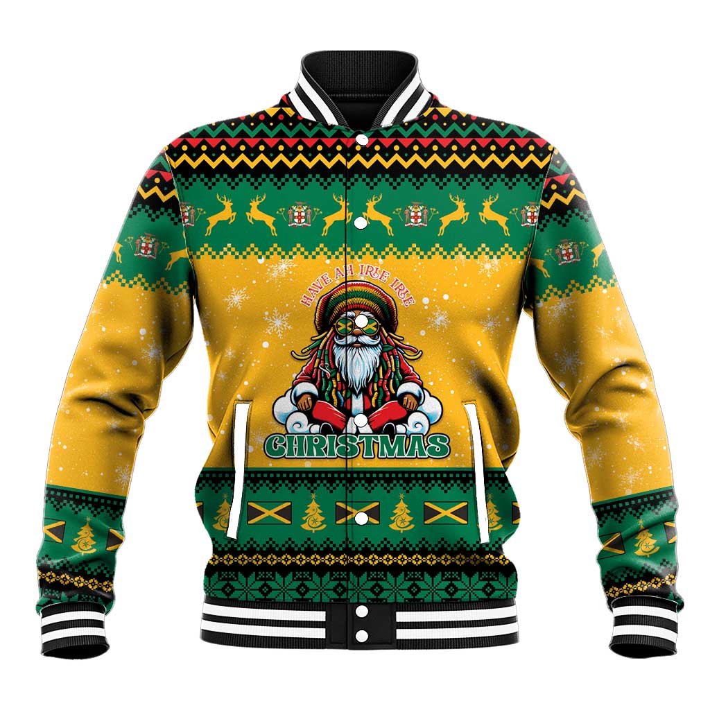 Jamaica Christmas Baseball Jacket Have Ah Irie Irie Christmas - Wonder Print Shop