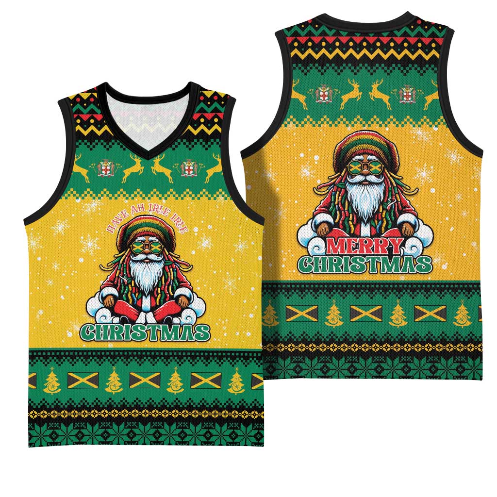 Jamaica Christmas Basketball Jersey Have Ah Irie Irie Christmas - Wonder Print Shop