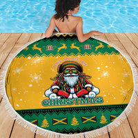 Jamaica Christmas Beach Blanket Have Ah Irie Irie Christmas - Wonder Print Shop