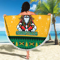 Jamaica Christmas Beach Blanket Have Ah Irie Irie Christmas - Wonder Print Shop