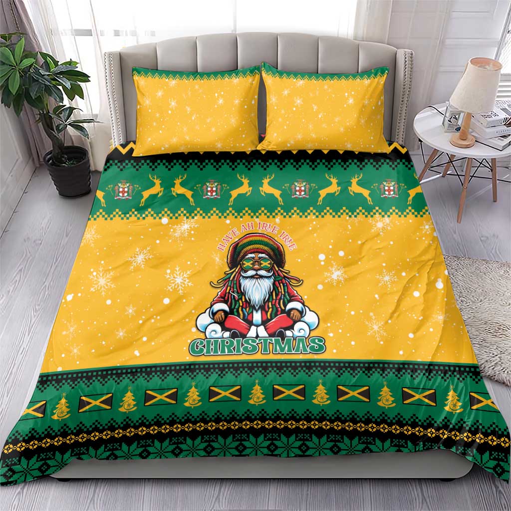 Jamaica Christmas Bedding Set Have Ah Irie Irie Christmas - Wonder Print Shop