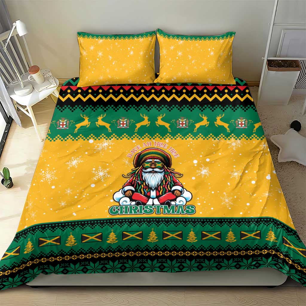Jamaica Christmas Bedding Set Have Ah Irie Irie Christmas - Wonder Print Shop