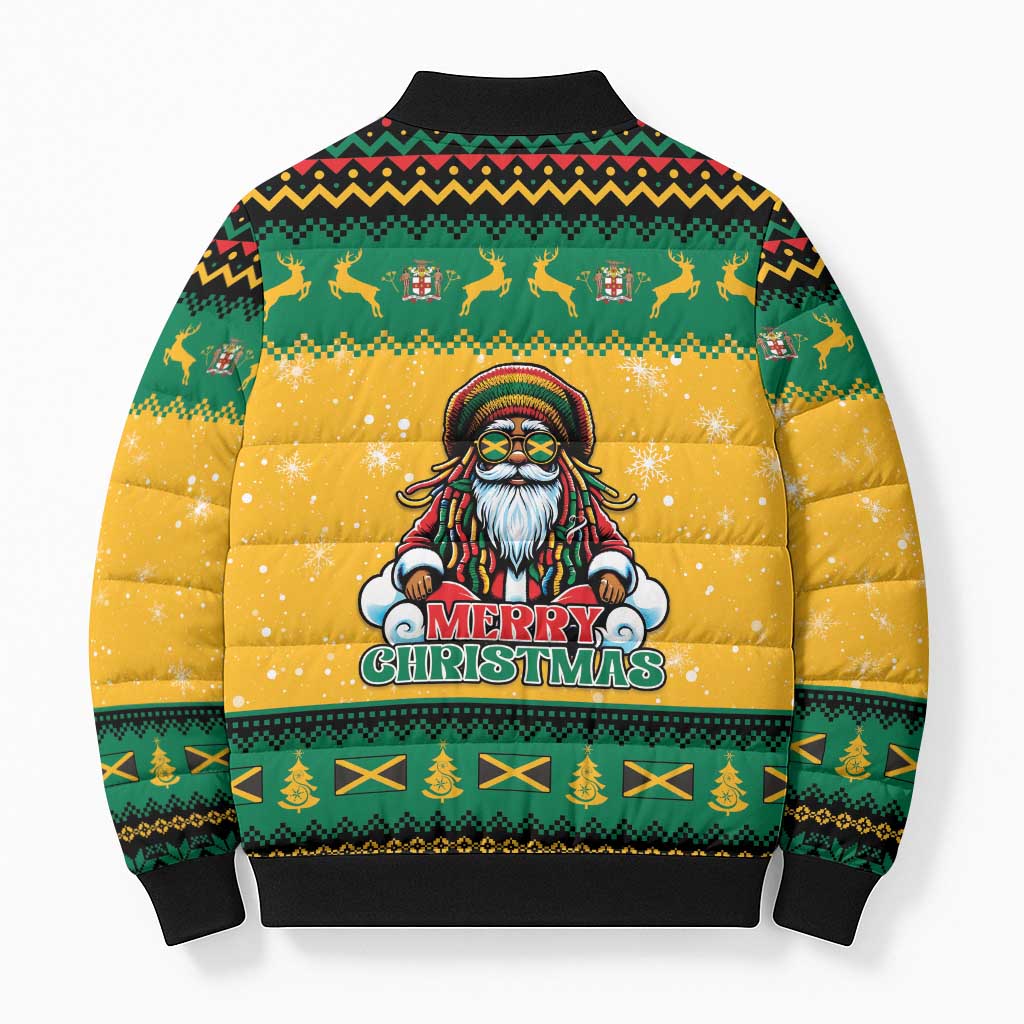 Jamaica Christmas Bomber Puffer Jacket Have Ah Irie Irie Christmas - Wonder Print Shop