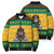 Jamaica Christmas Bomber Puffer Jacket Have Ah Irie Irie Christmas - Wonder Print Shop