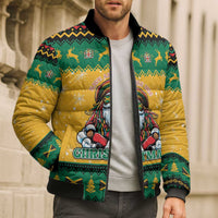 Jamaica Christmas Bomber Puffer Jacket Have Ah Irie Irie Christmas - Wonder Print Shop