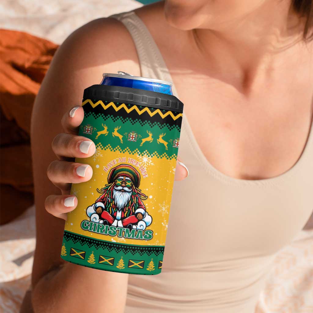 Jamaica Christmas 4 in 1 Can Cooler Tumbler Have Ah Irie Irie Christmas - Wonder Print Shop