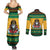 Jamaica Christmas Couples Matching Summer Maxi Dress and Long Sleeve Button Shirt Have Ah Irie Irie Christmas - Wonder Print Shop