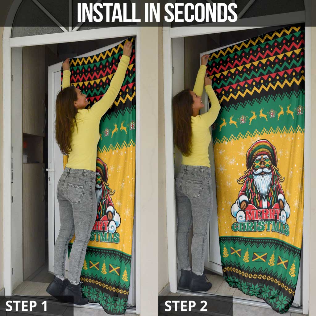 Jamaica Christmas Door Cover Have Ah Irie Irie Christmas - Wonder Print Shop
