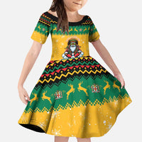 Jamaica Christmas Family Matching Long Sleeve Bodycon Dress and Hawaiian Shirt Have Ah Irie Irie Christmas - Wonder Print Shop