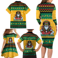 Jamaica Christmas Family Matching Long Sleeve Bodycon Dress and Hawaiian Shirt Have Ah Irie Irie Christmas - Wonder Print Shop