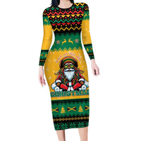Jamaica Christmas Family Matching Long Sleeve Bodycon Dress and Hawaiian Shirt Have Ah Irie Irie Christmas - Wonder Print Shop