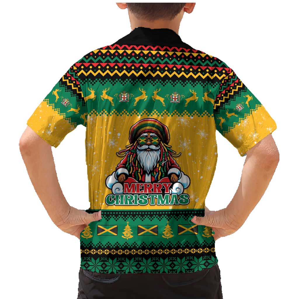 Jamaica Christmas Family Matching Mermaid Dress and Hawaiian Shirt Have Ah Irie Irie Christmas - Wonder Print Shop