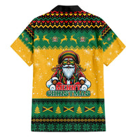 Jamaica Christmas Family Matching Off The Shoulder Long Sleeve Dress and Hawaiian Shirt Have Ah Irie Irie Christmas - Wonder Print Shop