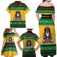 Jamaica Christmas Family Matching Off Shoulder Maxi Dress and Hawaiian Shirt Have Ah Irie Irie Christmas - Wonder Print Shop