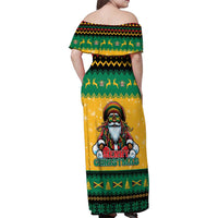Jamaica Christmas Family Matching Off Shoulder Maxi Dress and Hawaiian Shirt Have Ah Irie Irie Christmas - Wonder Print Shop