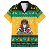 Jamaica Christmas Family Matching Off Shoulder Short Dress and Hawaiian Shirt Have Ah Irie Irie Christmas - Wonder Print Shop