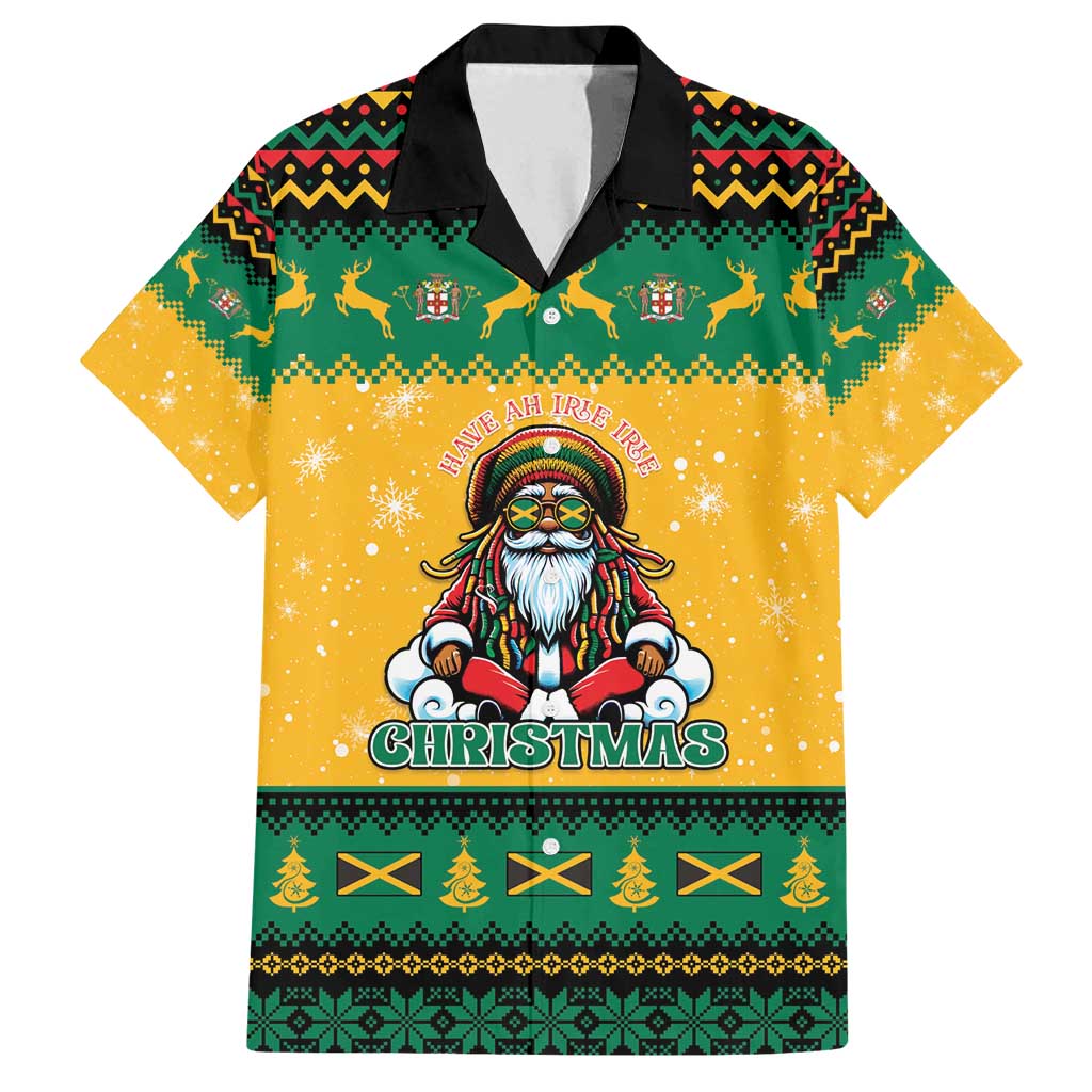Jamaica Christmas Family Matching Puletasi and Hawaiian Shirt Have Ah Irie Irie Christmas - Wonder Print Shop