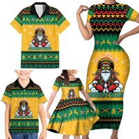 Jamaica Christmas Family Matching Short Sleeve Bodycon Dress and Hawaiian Shirt Have Ah Irie Irie Christmas - Wonder Print Shop