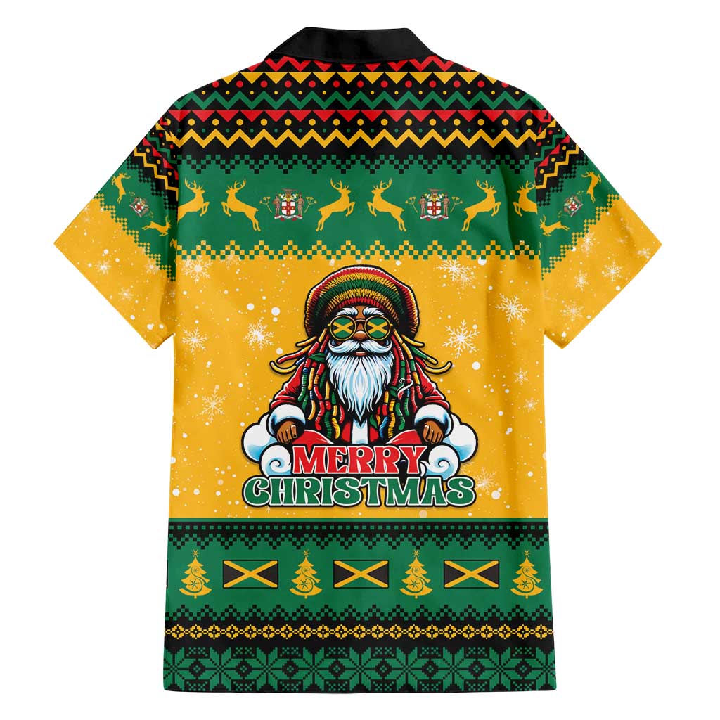 Jamaica Christmas Family Matching Short Sleeve Bodycon Dress and Hawaiian Shirt Have Ah Irie Irie Christmas - Wonder Print Shop