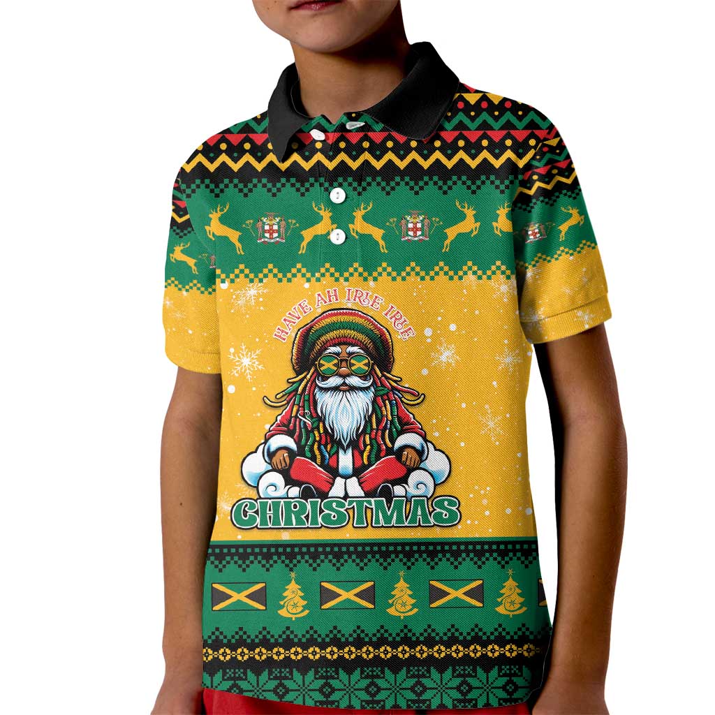 Jamaica Christmas Kid Polo Shirt Have Ah Irie Irie Christmas - Wonder Print Shop
