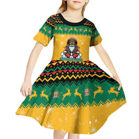 Jamaica Christmas Kid Short Sleeve Dress Have Ah Irie Irie Christmas - Wonder Print Shop