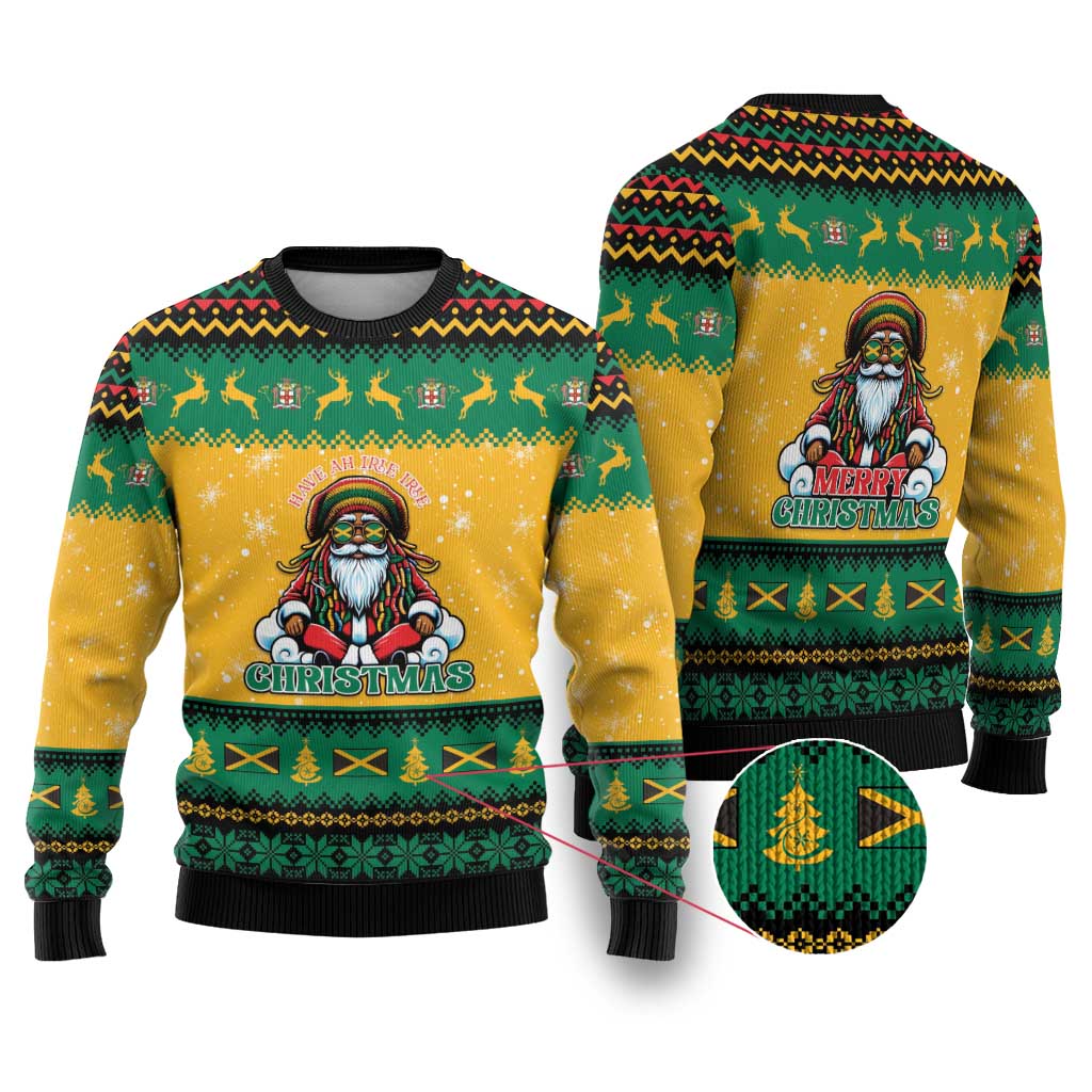 Jamaica Christmas Ugly Christmas Sweater Have Ah Irie Irie Christmas - Wonder Print Shop
